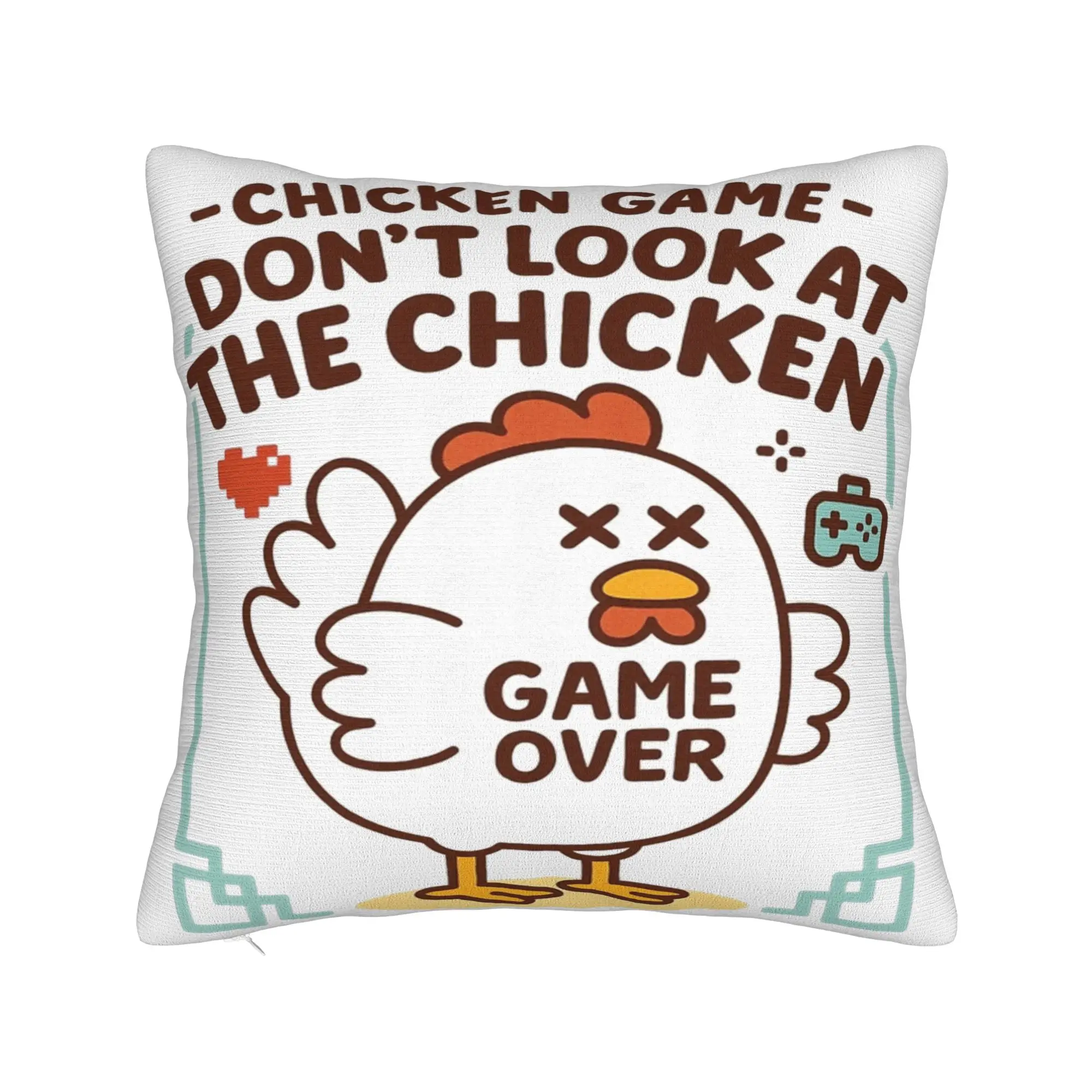 Chicken Game Dont Look At The Chicken Pillowcases Product Printing Cushion Cover Decorations  Pillow Case Cover Home Multi Size
