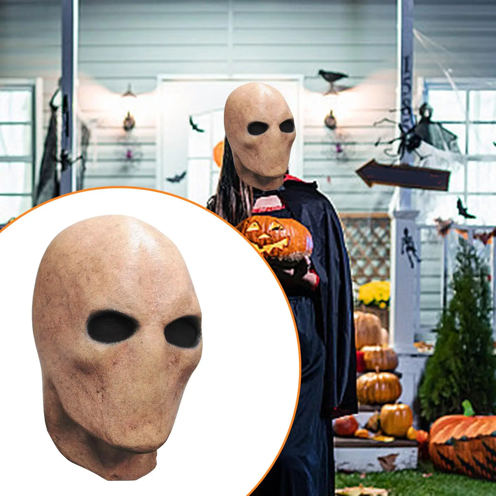 Alien Mask Horror Halloween Costume, Full Head Evil SAFMask, Party Festival, IQUE up Py Playing Makeup Prop