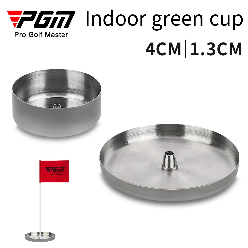 Golf Hole Cup Durable Golf Green Cups Stainless Steel with Flag Practical Turnover Prevent Golf Green Cups