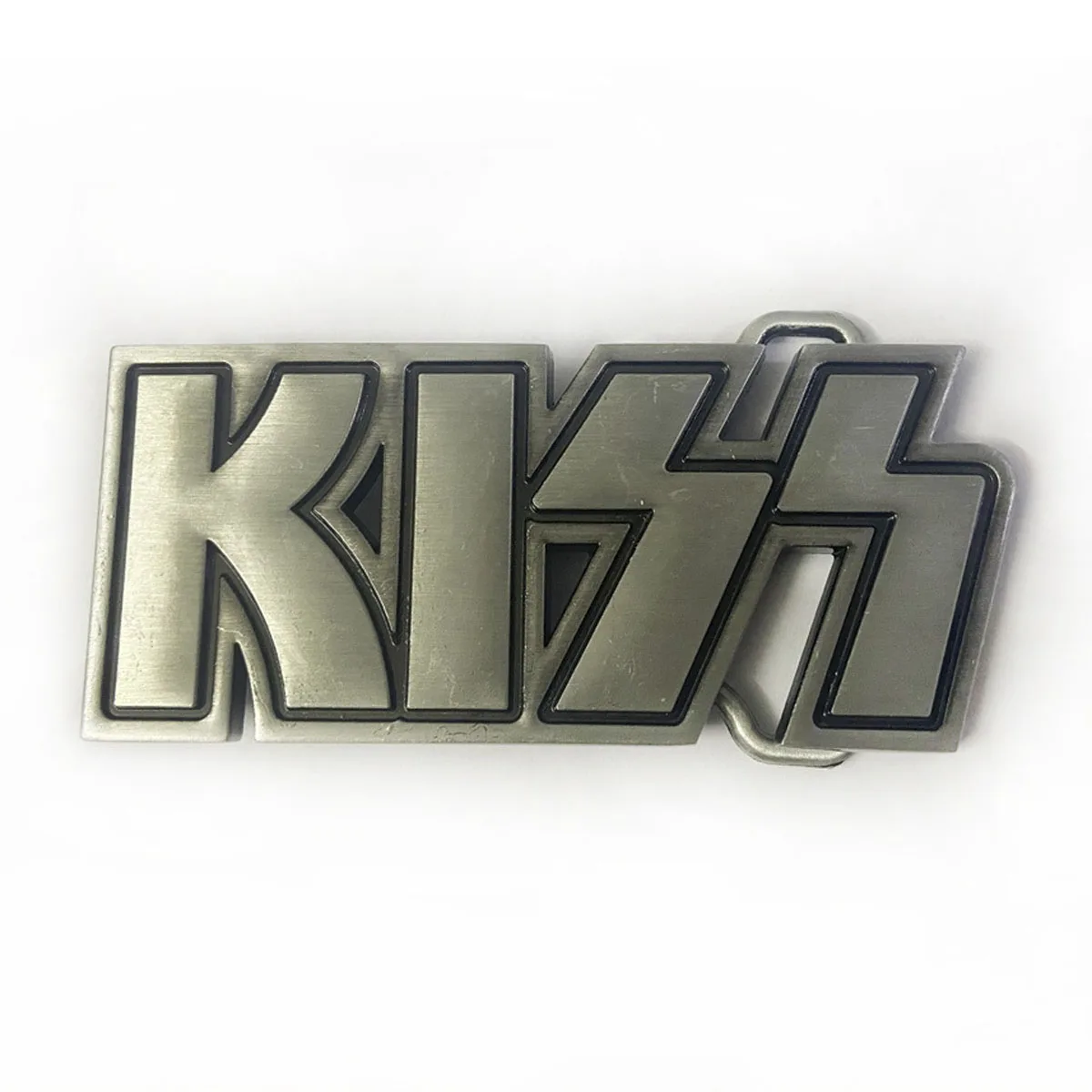 Vintage Love Kiss Belt Buckle Enamel Metal Logo Buckle Punk Rock Heavy Musical Belt Buckle Unisex Hip Hop Belt Decoration