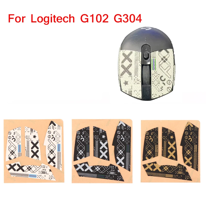 1Pc Mouse Grip Tape Skate DIY Sticker Non Slip Suck Sweat For G102 G304 Mouse Self Adhesive Design Sweat Decals