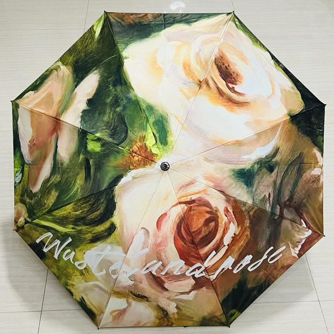 

Flower Rose Umbrella Women Folding Non automatic Sunny And Rainy Portable Umbrella Windproof Lady Umbrella Parasol