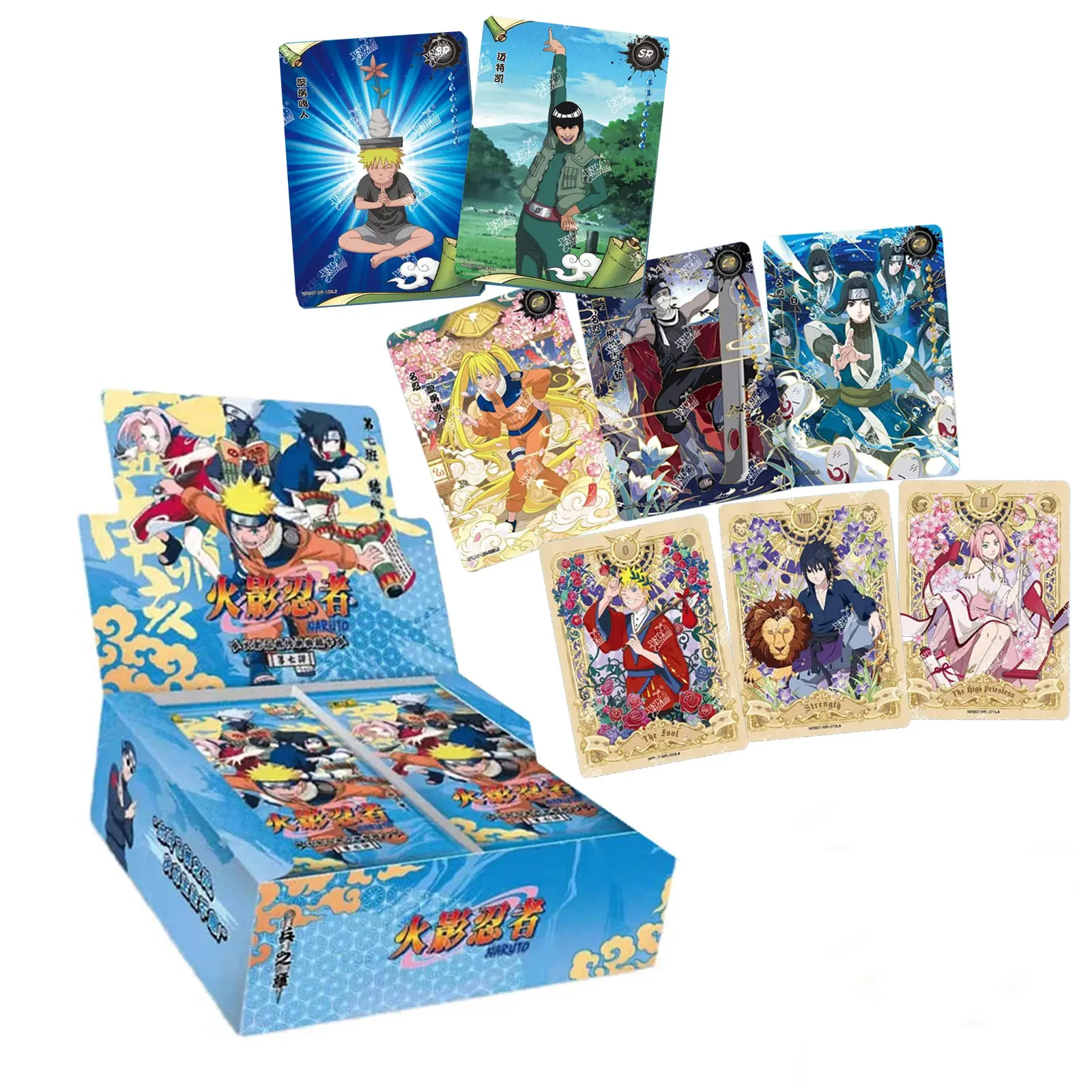 

Аниме Genuine Naruto New Tier 2 Wave 7 Box Редкая Коробка Sasuke Uchiha CR SP UR Ninja World Collection Card Детская игрушка Игра в подарок
