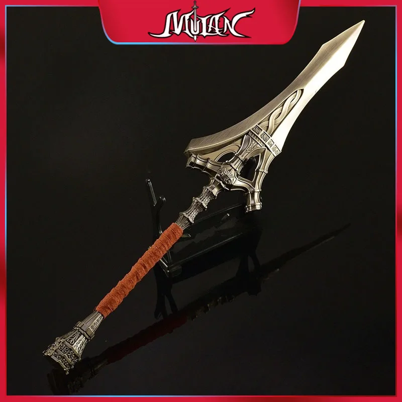 30 سنتيمتر Eldenn اليابانية لعبة الأجهزة الطرفية كبيرة الثعبان الصيد الرمح المعادن الحرفية الأسلحة نموذج تحصيل مكتب الحلي هدية لعبة