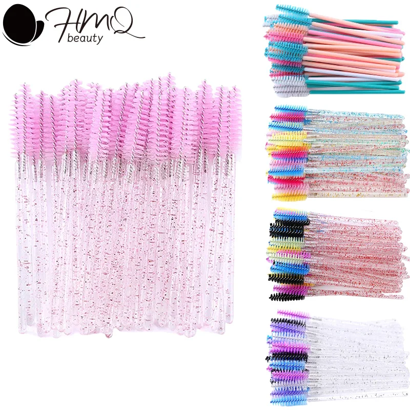 500 pz Spazzole Per Ciglia Usa E Getta Micro Pennello Ciglia Finte Estensione Spazzole Mascara Bacchetta Applicatore Pennello Cosmetico Strumenti
