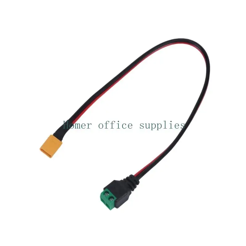 K43B XT30 Battery Wiring Cable with 2Pin Block End, 30Cm Solderless Power Cable for Model Aircraft Power Lines Use