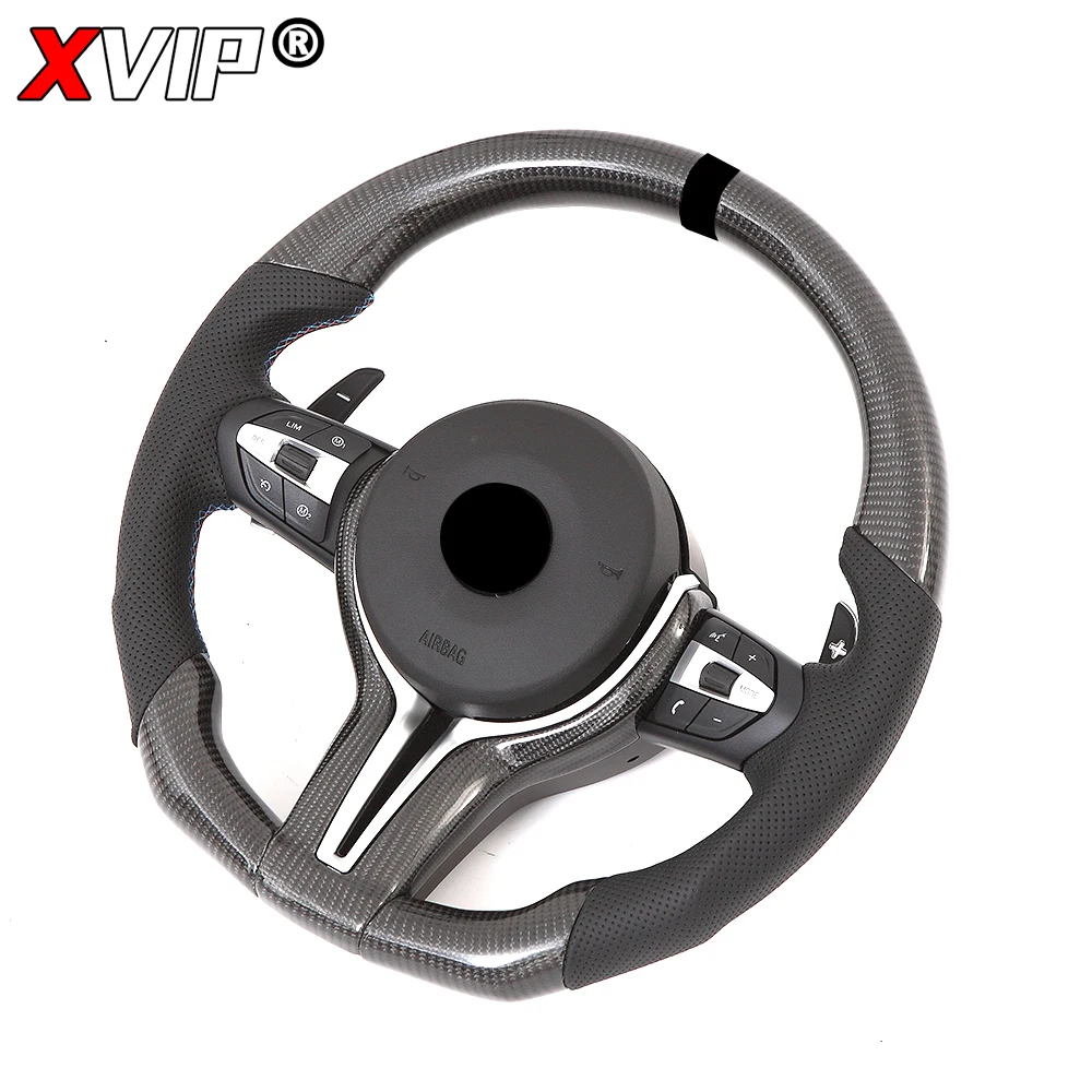 Carbon Fiber M3/M6 Style Steering Wheel For BMW F80 F82 F87 F12 F13 F86 F33 M2 M3 M4 M5 M6 F85 X5 X6 F30 E46 E70 E71 E72 E81 E88