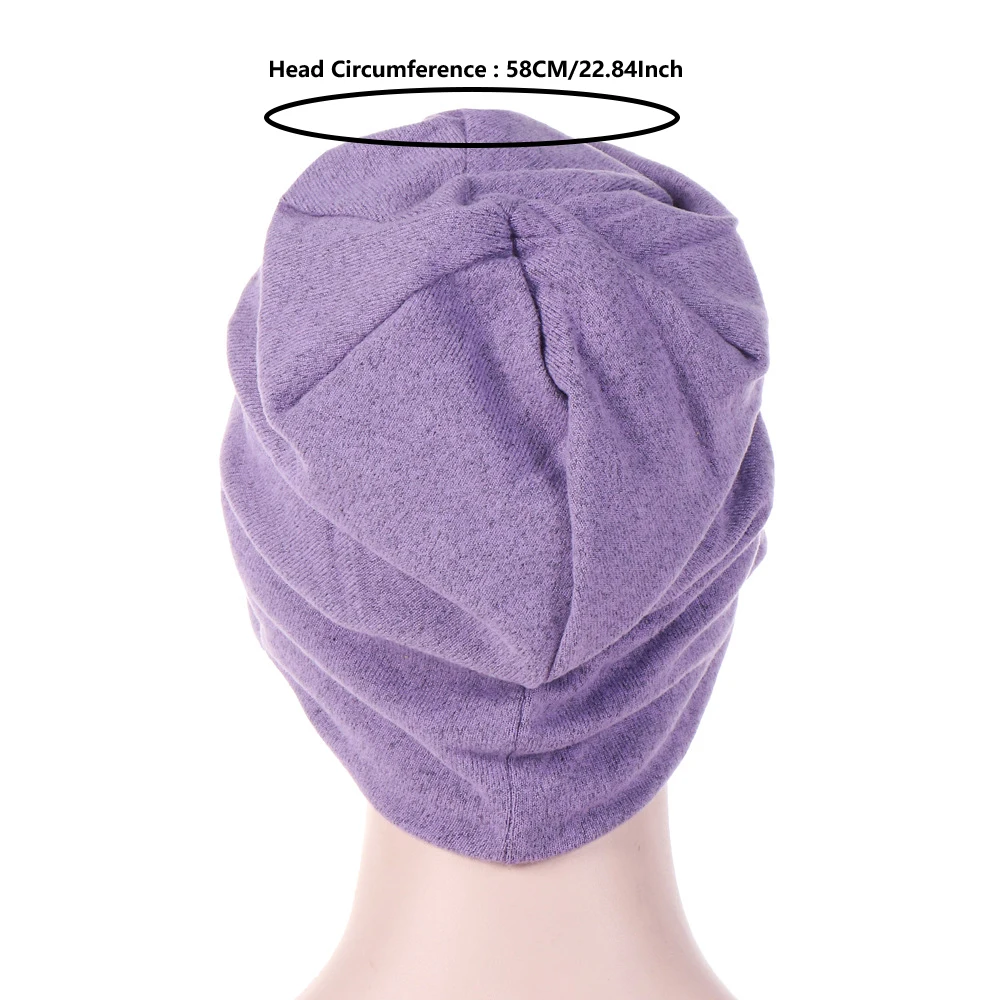 ฮิญาบแฟชั่นมุสลิมสีพื้นแบบใหม่ เนื้อผ้านุ่ม ยืดหยุ่น ผ้าคลุมศีรษะสำหรับผู้หญิง หมวกคลุมผมสำหรับผู้ป่วยเคมีบำบัด ผ้าโพกศีรษะ หมวกคลุมผม