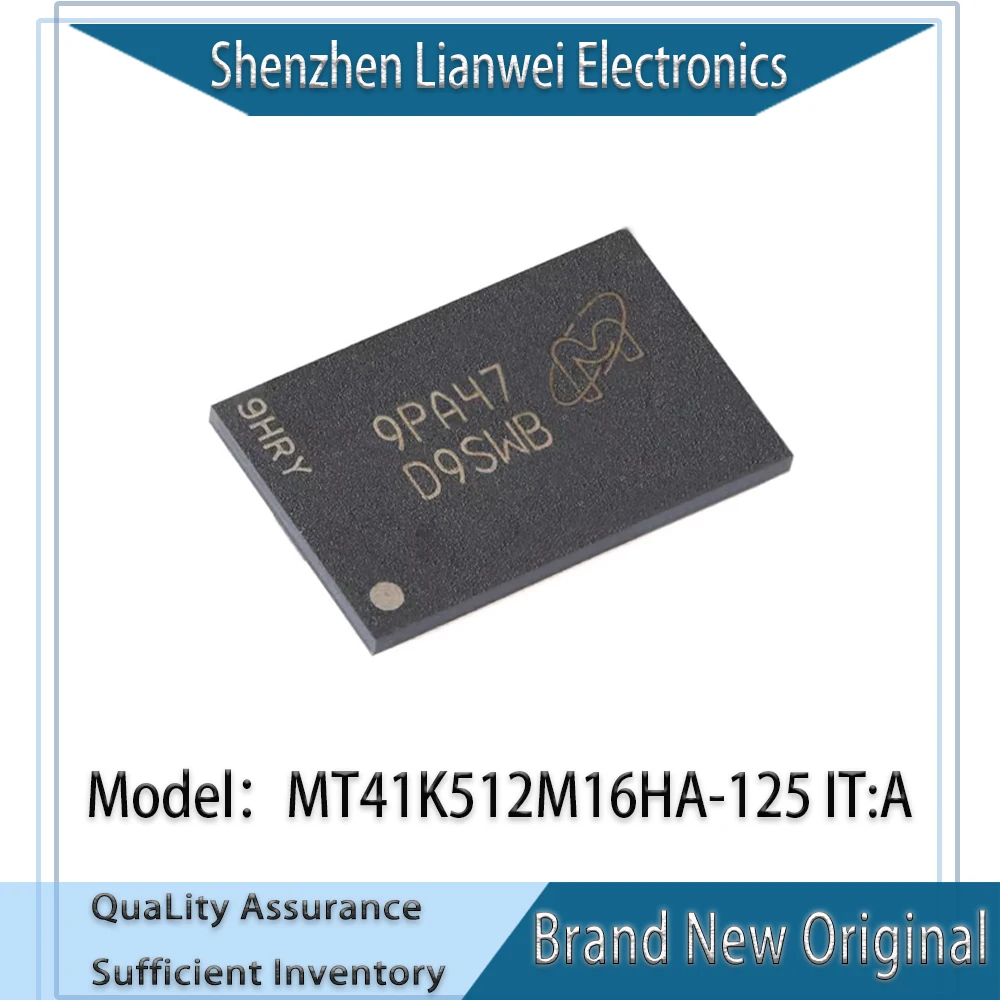 

100% New Original MT41K512M16HA-125 IT:A D9SWB MT41K512M16HA-125 MT41K512M16HA IC DRAM 8GBIT DDR3 FBGA-96