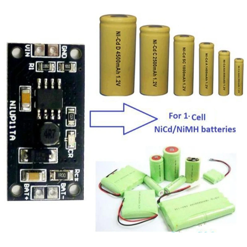 1 Cell 1.2V Nimh Nicd Battery Dedicated Charger Charging Module Board