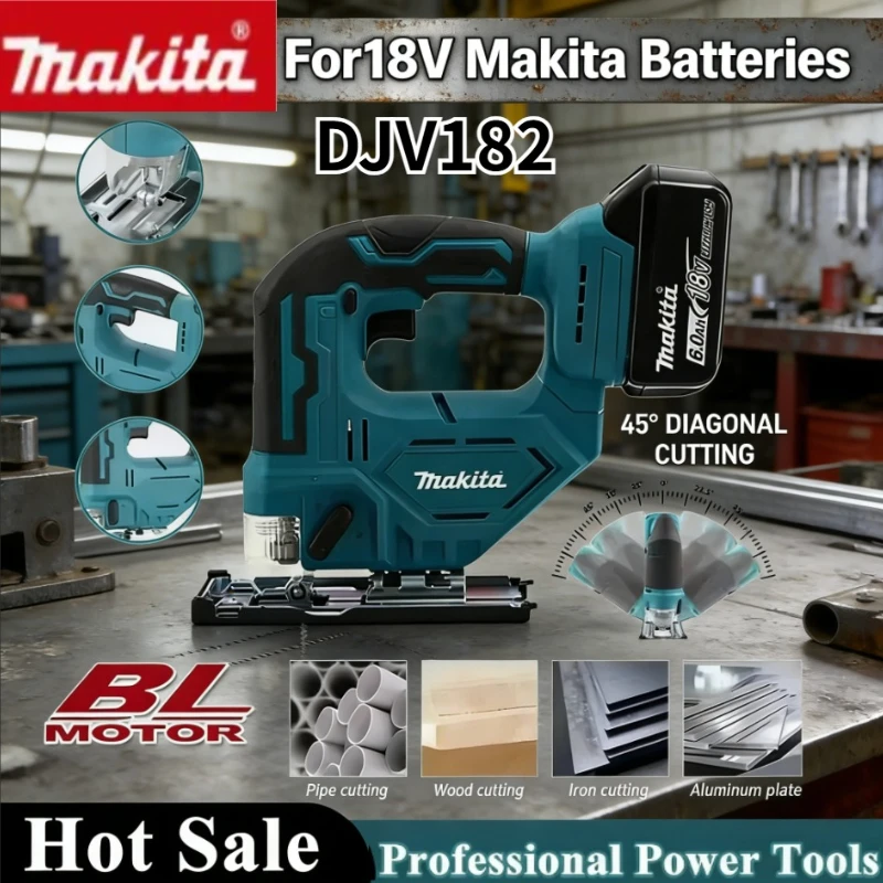 

Makita DJV182 brushless electric reciprocating cutting machine cordless rechargeable multifunctional woodworking saw 18V Tool