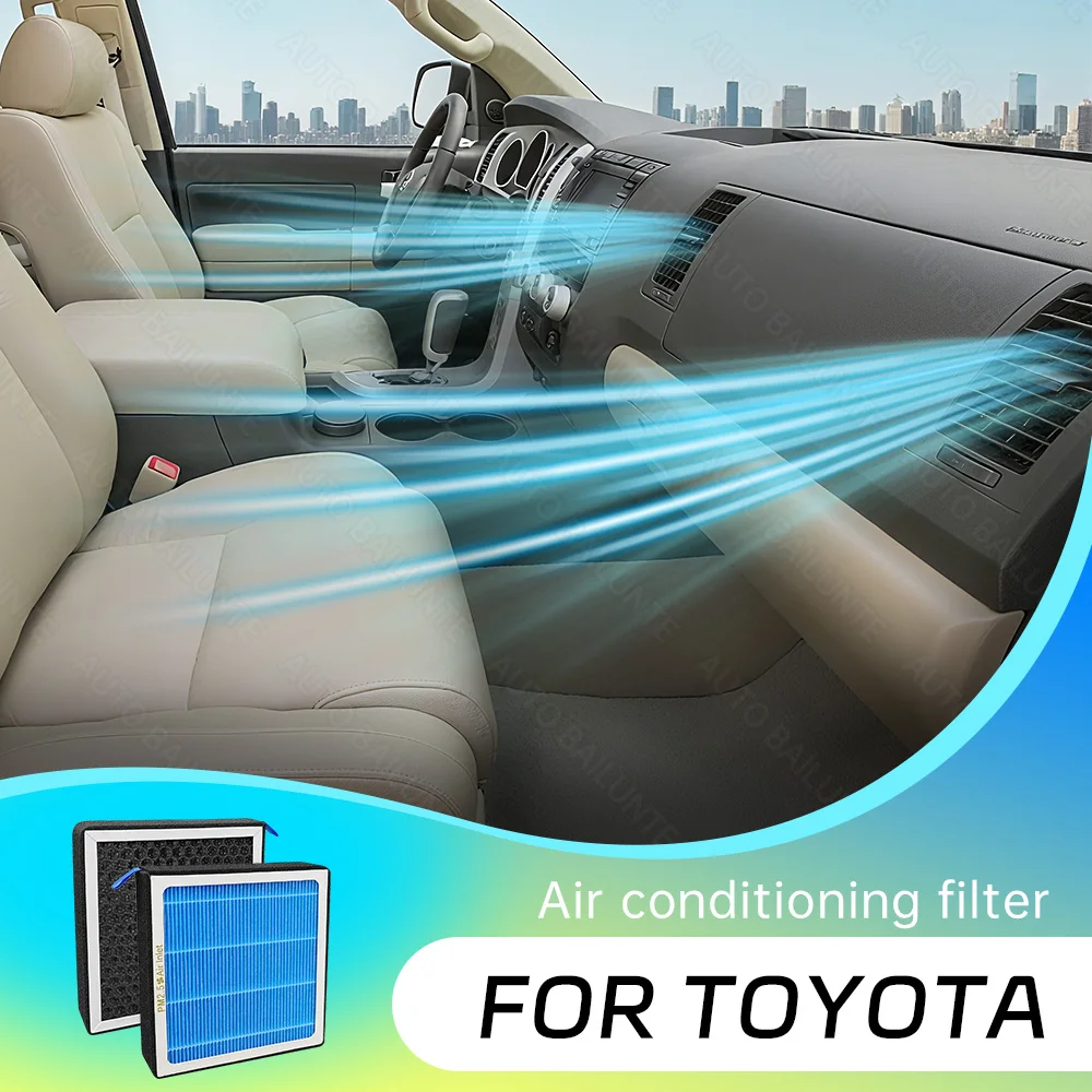 

Для Toyota Tundra 2007-2017 2018 2019 2020 2021 автомобильный воздушный фильтр HEPA активированный уголь салонный воздушный фильтр сменные аксессуары