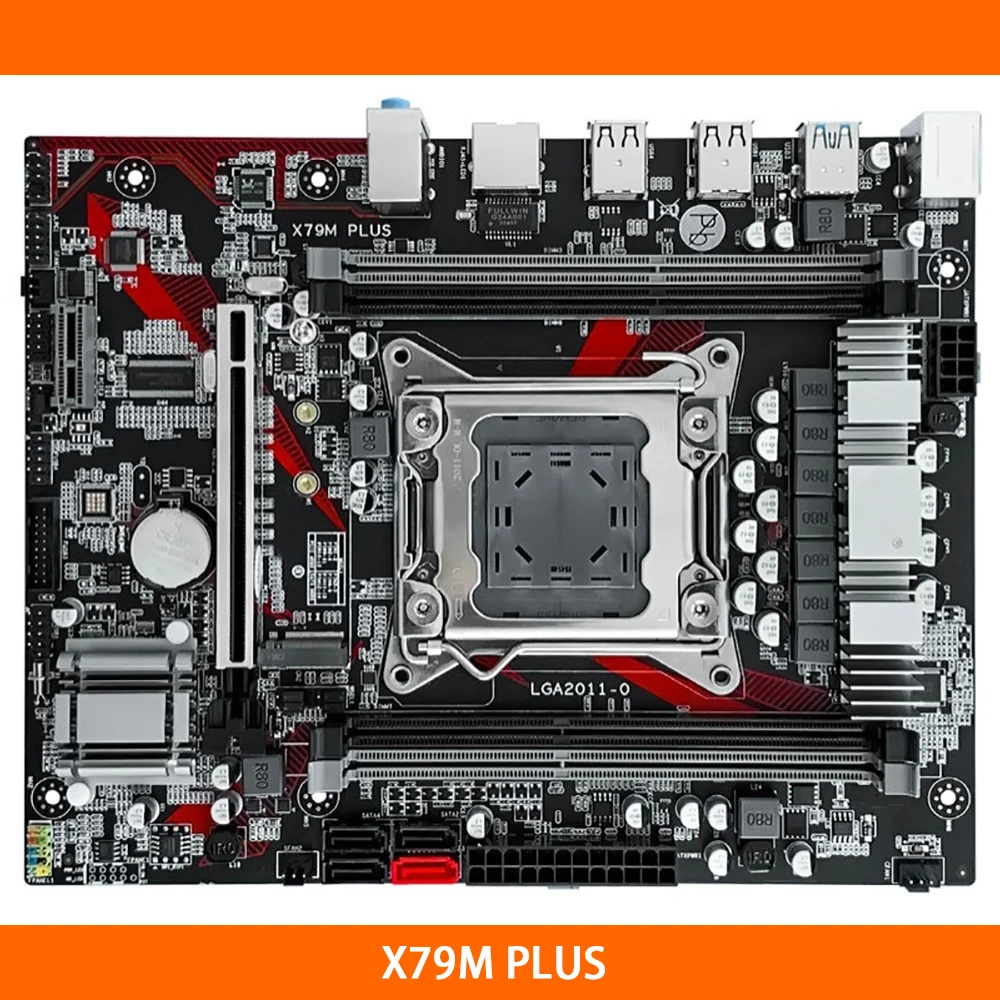 

X79 M-ATX For JGINYUE X79M PLUS LGA 2011 DDR3 128GB PCI-E 3.0 Micro ATX Desktop Motherboard High Quality Fast Ship