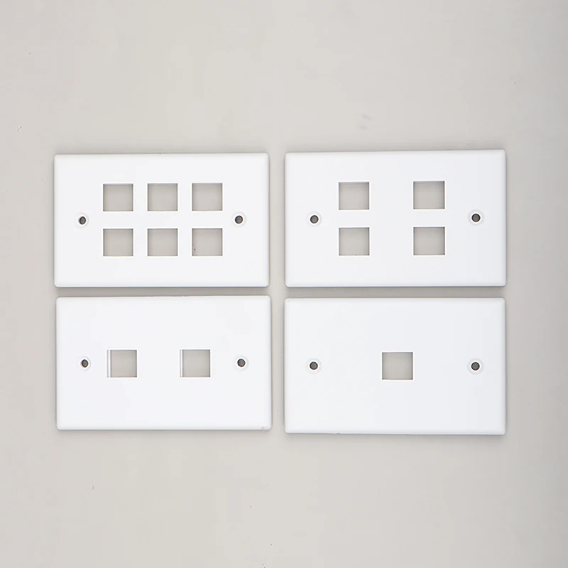 Wall Plate USA Faceplate, Low Profile Ethernet WallPlate Single Gang FacePlates For Keystone Coupler - 1PCS