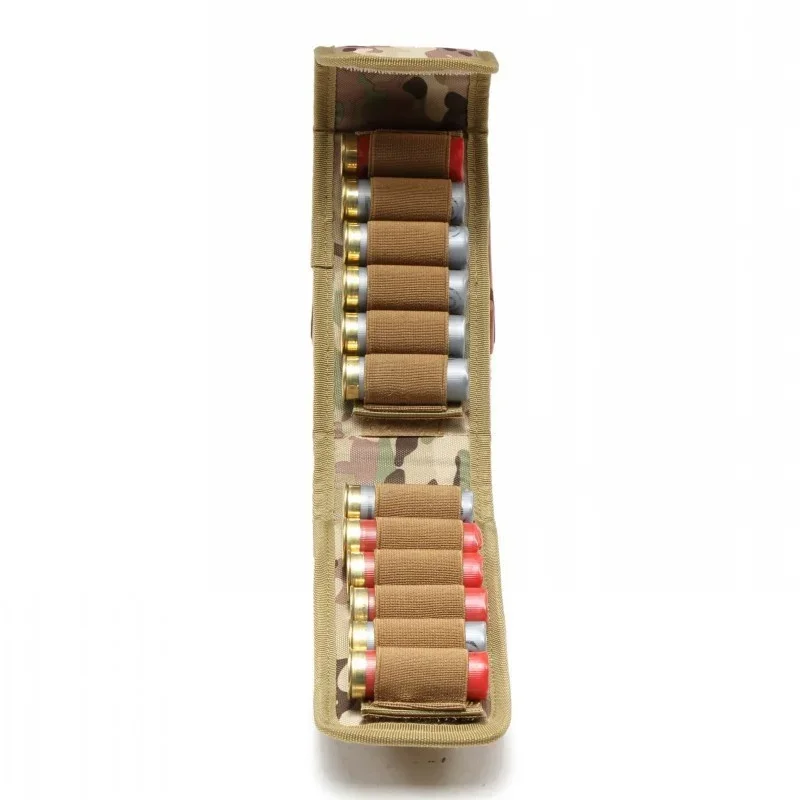 Tactical Molle Magazine Pouch 16 Round 12 Gauge 12GA Ammo Shells Holder Cartridge Holder Hunting Airsoft Gun Ammo Bag