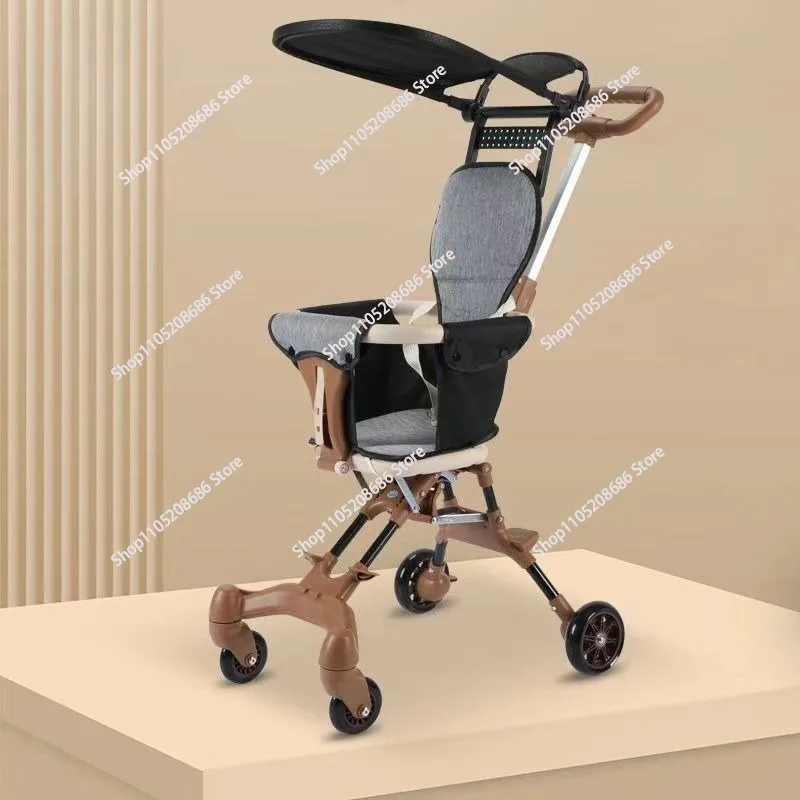 for   Simple Folding Trolley Lightweight Four-Wheeled Umbrella Cart for Sit and Walk Artifact 1pcs