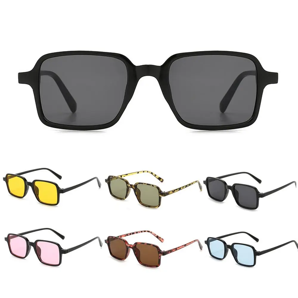 Punk PC Frame Sunglasses UV375 Sun-Protective Driving Glasses Street Photos Decoration Outdoor Accessories Black Shades Glasses