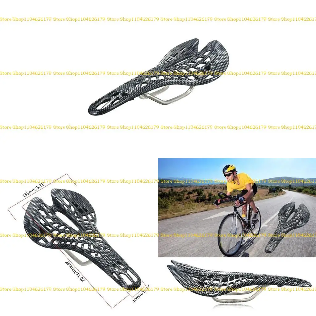 

A1A2 Lightweight Carbon Fiber Bicycles Breathable Road Bike Saddle Easy Install