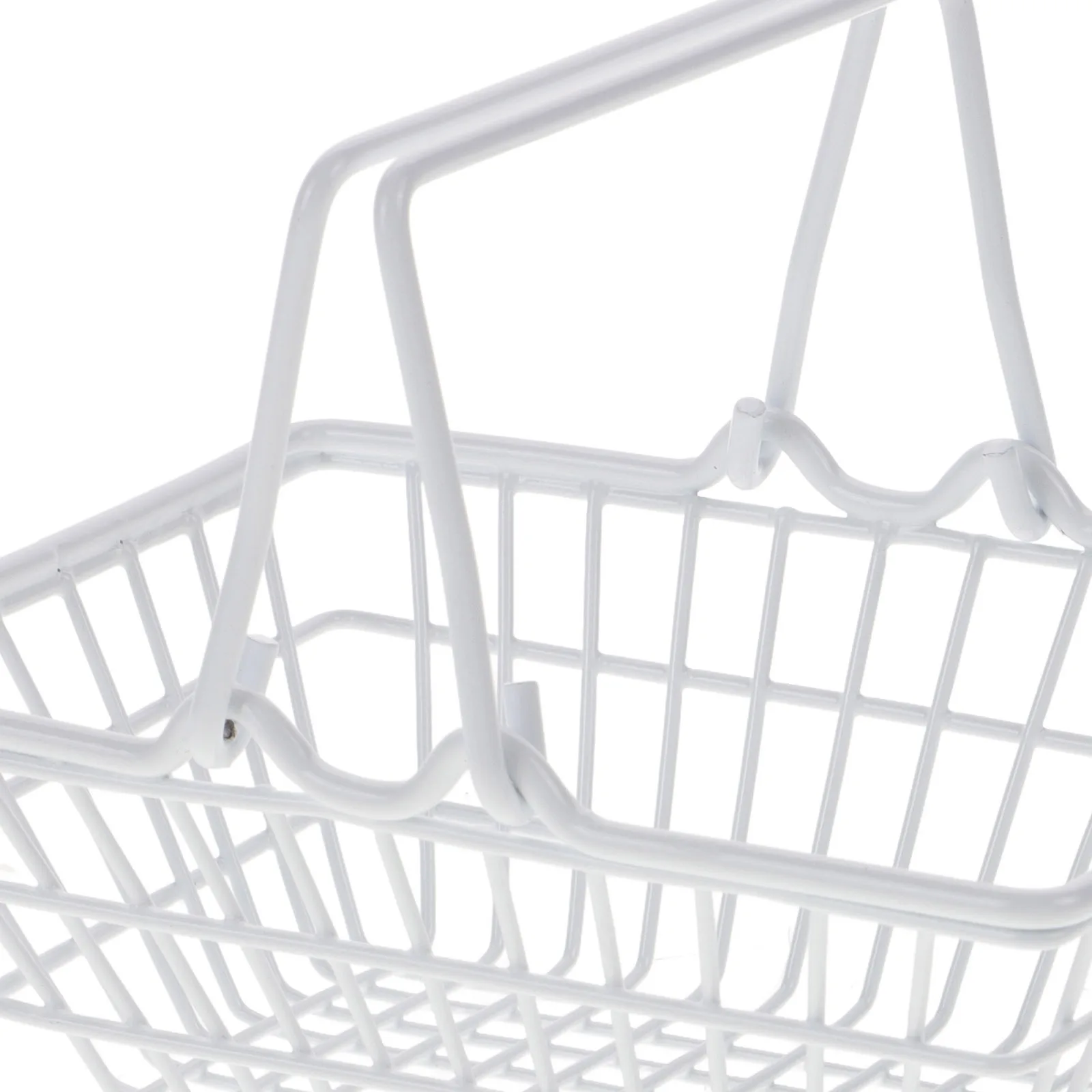 

Grocery Basket Mini Shopping Basket with Handle Small Wire Basket for and Food Storage Desktop Organizer Table Basket