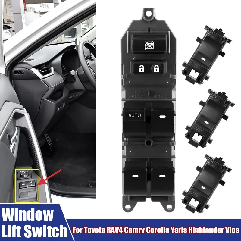 

Car Window Lift Switch Panel Left Driving Backlight Window Switch Button Fit For Toyota RAV4 Camry Corolla Yaris Highlander Vios