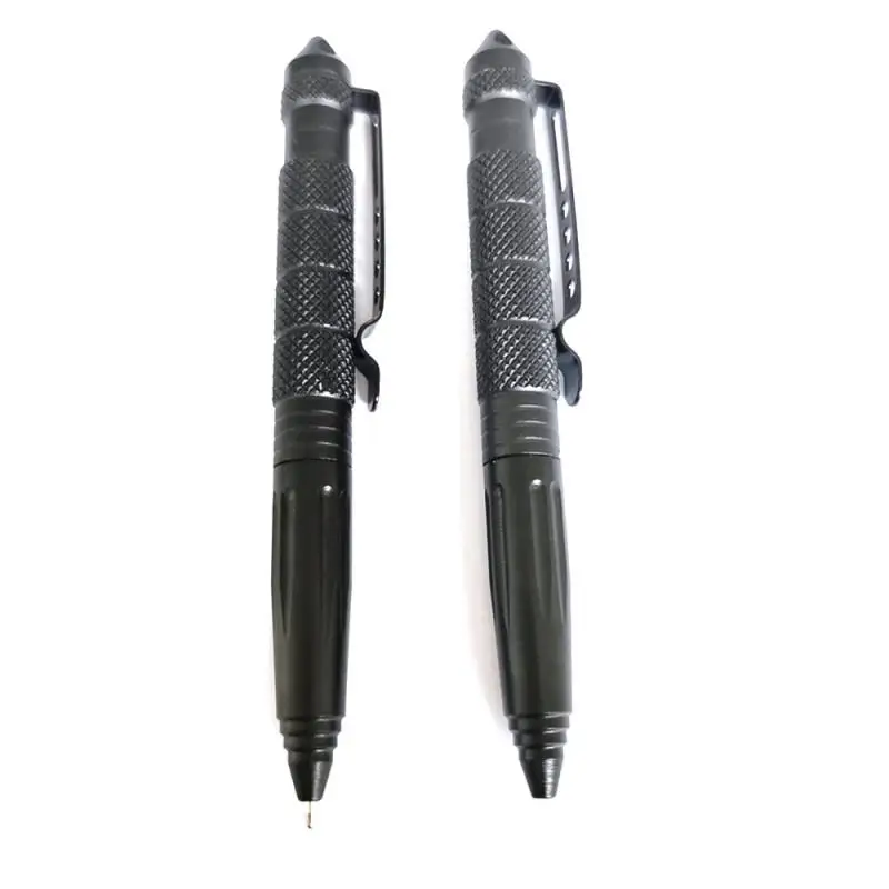 High Quality Metal Self Defense Tactical Pen School Student Office Ballpoint Pens Emergency Glass Breaker Survival Supplies