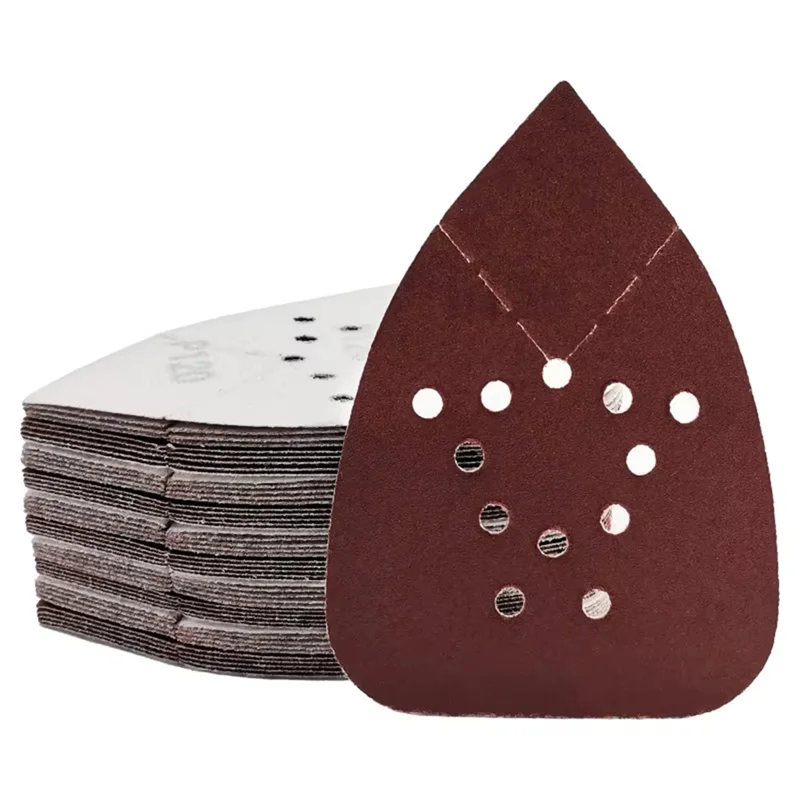 

A38Q-Mouse Sanding Pads 60 Pack,Mouse Sander Sandpaper Assortment, 12 Hole Hook And Loop Detail Sander Pads