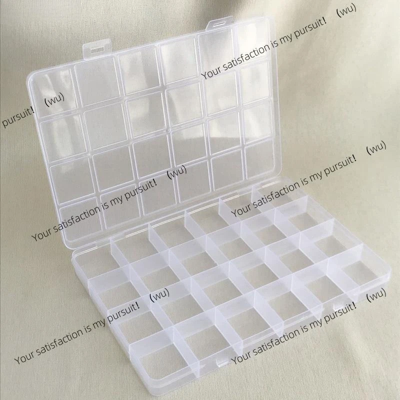 Practical 24 Grid Compartment Plastic Transparent Storage Box Jewelry Earring Bead Screw Holder Case Display Organizer Container