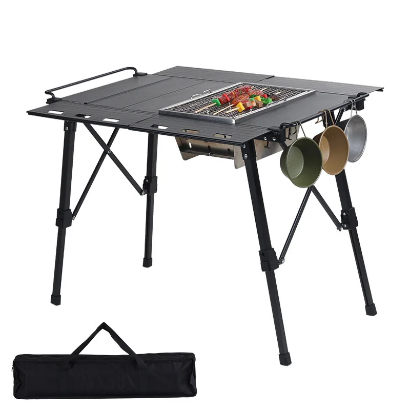 

Aluminum alloy outdoor leisure lifting folding table Park picnic camping party barbecue can expand IGT camping table