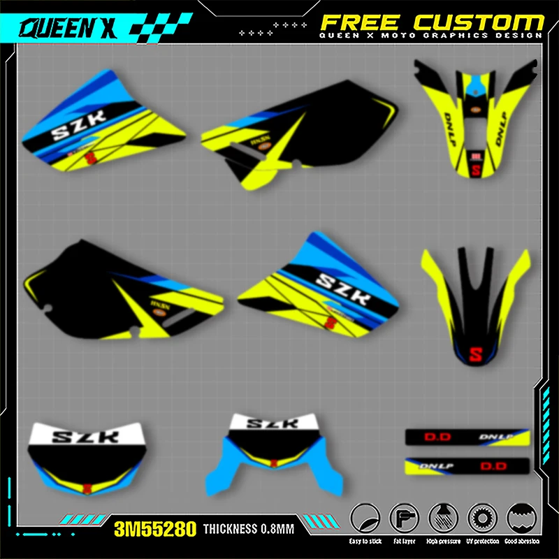 

Queen X MOTOR For SUZUKI DR650 1996 1997 1998 1999 2000 2001-2021 Full Fairing Motorcycle Graphics Decals Stickers Kits 002