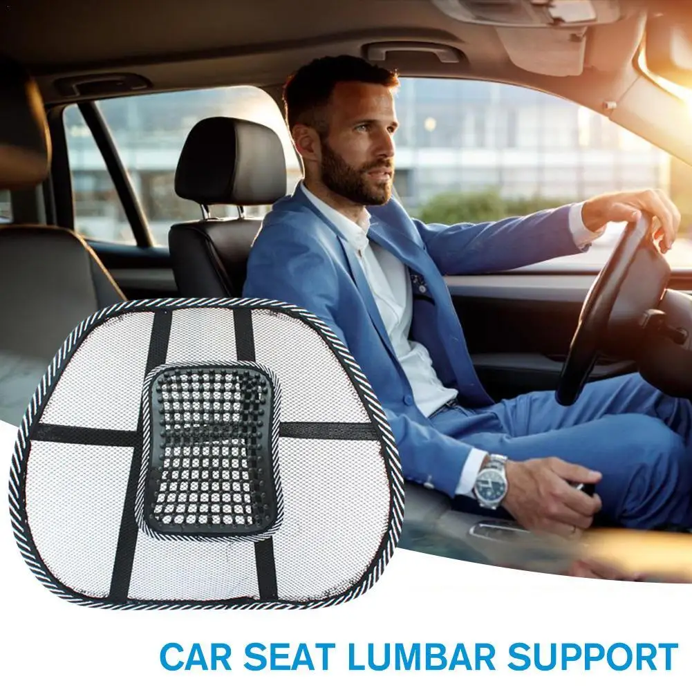 

Summer Car Ice Silk Lumbar Support Car Massage Cushion Waist Pad Universal Breathable Non-slip Multifunctional Waist Cushion