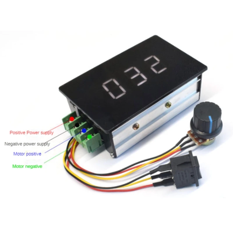 DC 6-60V 12V 24V 36V 48V 20A DC Motor Speed Controller Forward-Reverse Exchanger