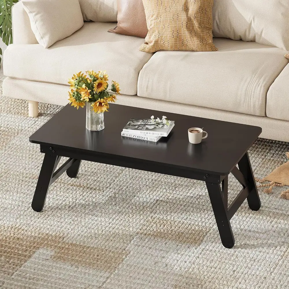 olding Coee Table, ern Portable Small Coee Table with No Assembly Needed or Living Room, Home, Small Space, Black
