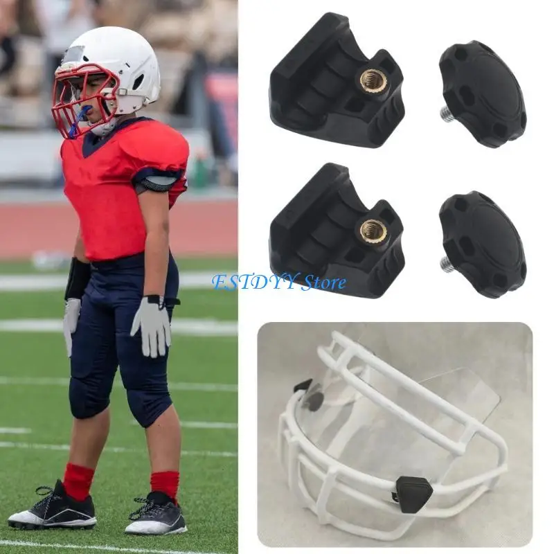 G6DE 2Pcs Football Helmets Screws Fastener Football Helmets Clips Replacement Football Visors Helmets Clips Easy to install