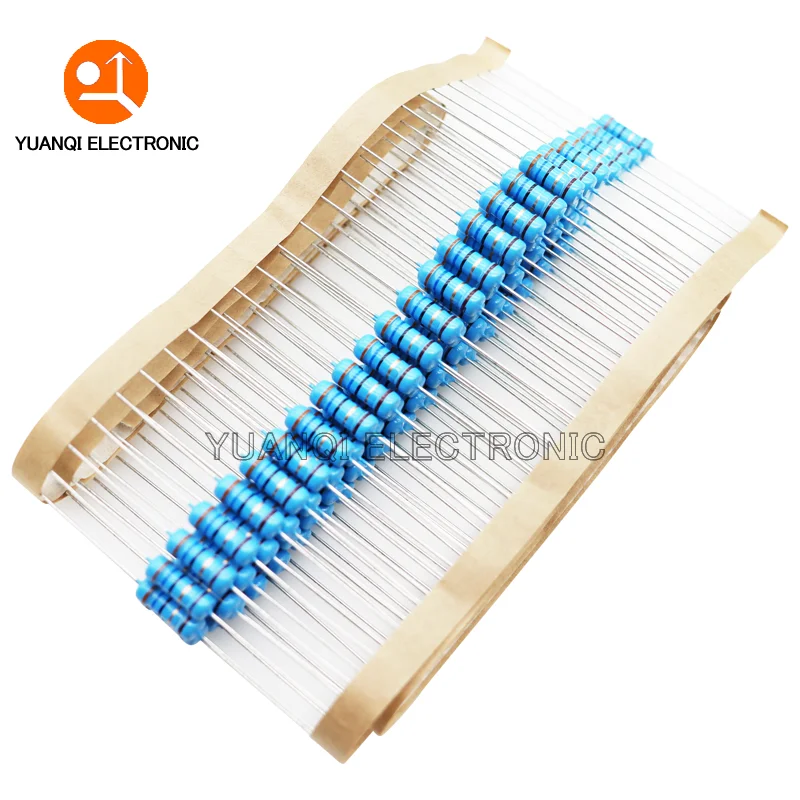 20pcs 1W Resistor de Filme de Metal 1% 1R-2.2M 0.1R 0.22R 1R 150R 1K 3.3K 5.6K 10K 33K 51K 220K 510K 10 33 100 150 220 470 1M ohms