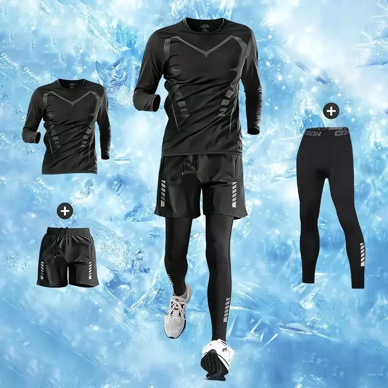 

The 2025 new running set features a cool and novel style, is highly elastic and quick-drying, and is simple and versatile