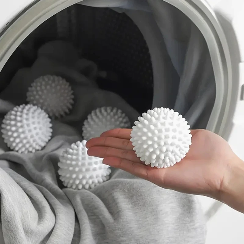 Juego de bolas de lavandería reutilizables (1/4 pieza) - elimina el cabello, suaviza la ropa, previene el enredado y reduce las arrugas