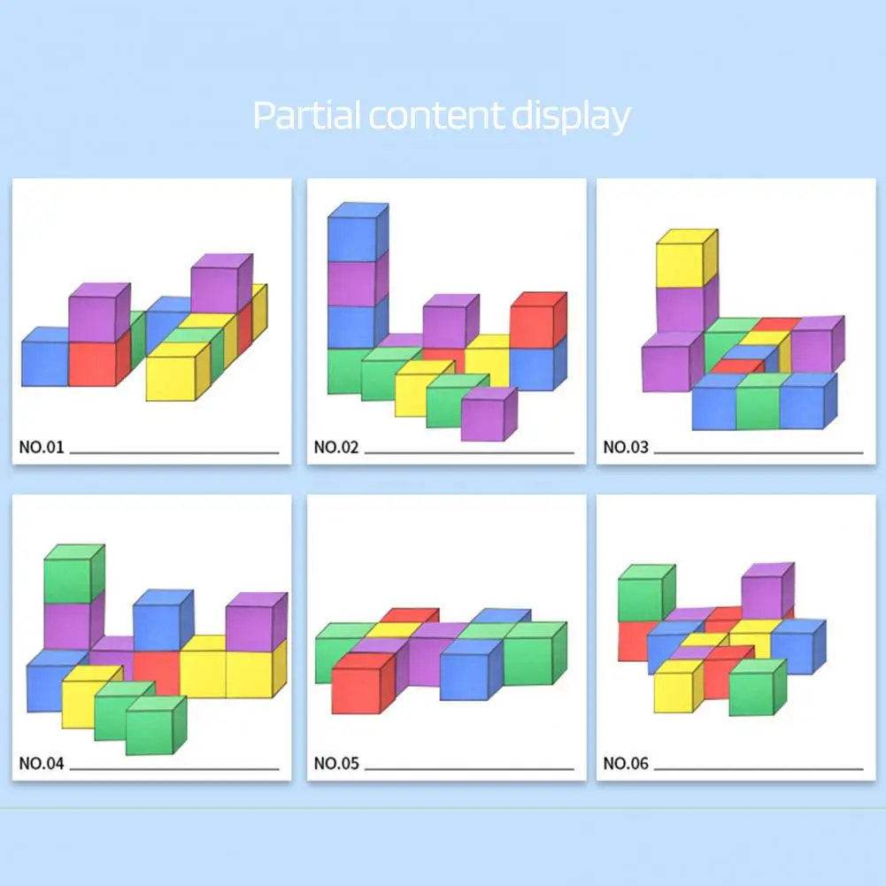 어린이 큐브 빌딩 블록 게임, 2 인용 전투 기하학적 큐브 쌓기, 어린이 문제 해결 게임, 부모-자녀 장난감