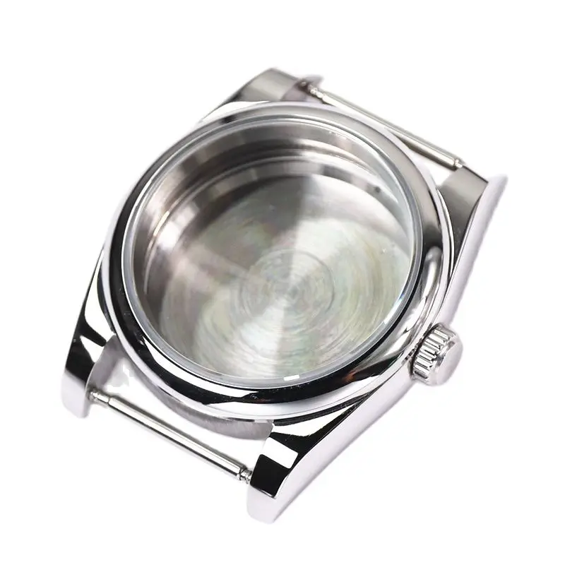 

36mm Oyster Design Rounded Edge Sapphire Crystal 316l Steel Waterproof Watch Case For Nh35a Nh36 Movement Seiko Skx007 MODs