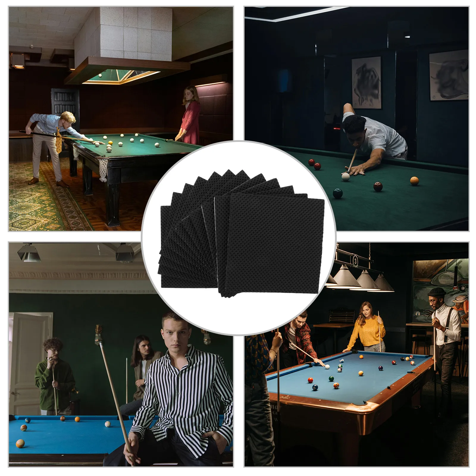 12Pcs Pool Table Leg Levelers Cuttable Furniture Leveling Pads 3.5x3.5 Billiard Table Foot Pads Anti-Wobble Accessory for Gaming
