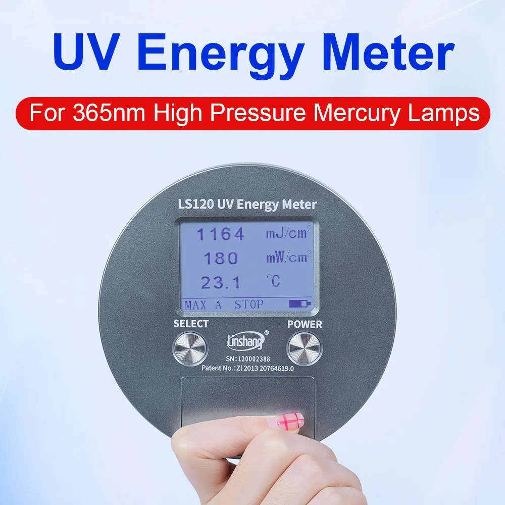 LS120 315nm to 400nm UV Energy Meter UVA Intensity Measurement Integrator Ultraviolet Curing Light Radiometer UV Power Puck