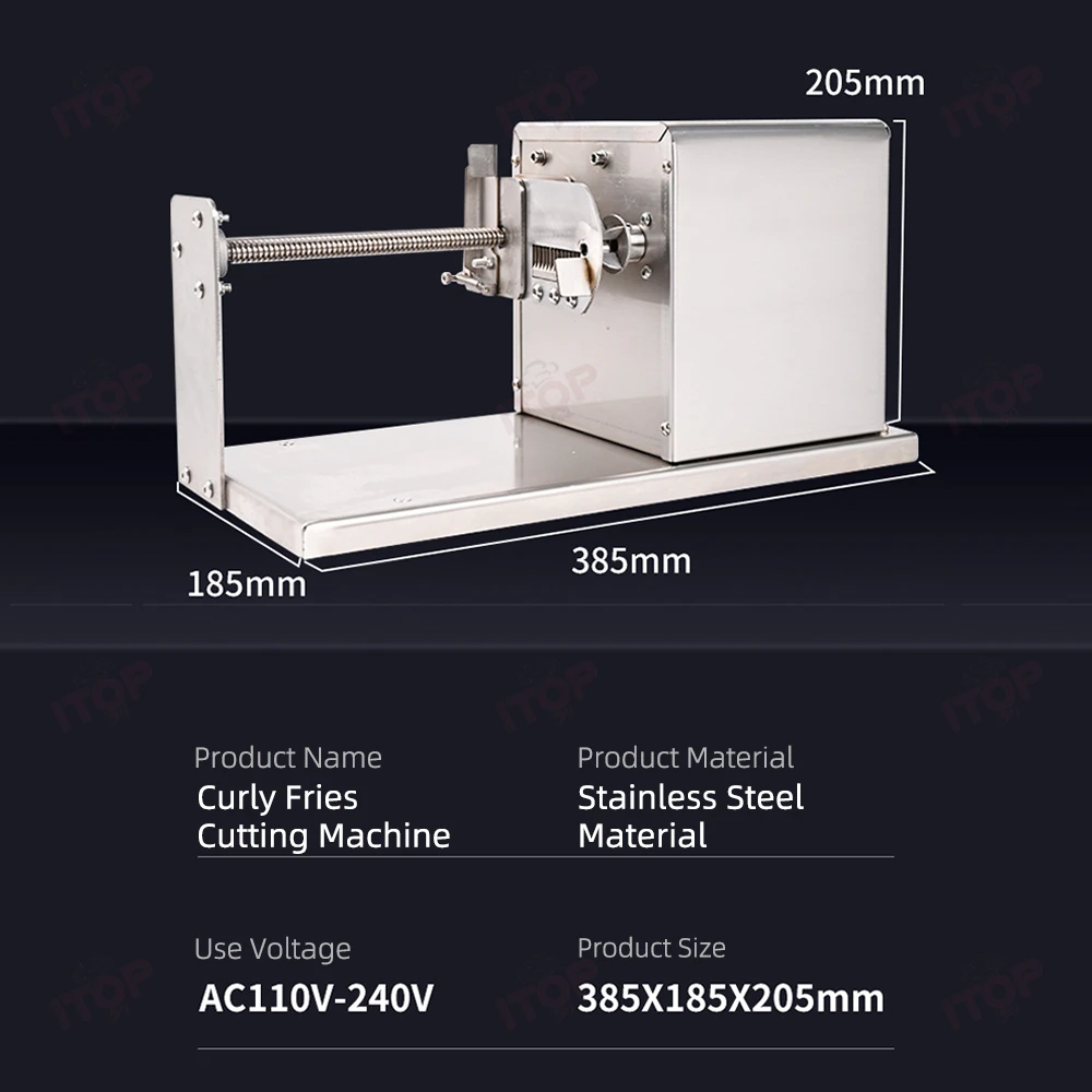 Elektrische Aardappel Krullend Frietjes Snijmachine Commcerciale Aardappel Snijmachine AC110-240V 30W