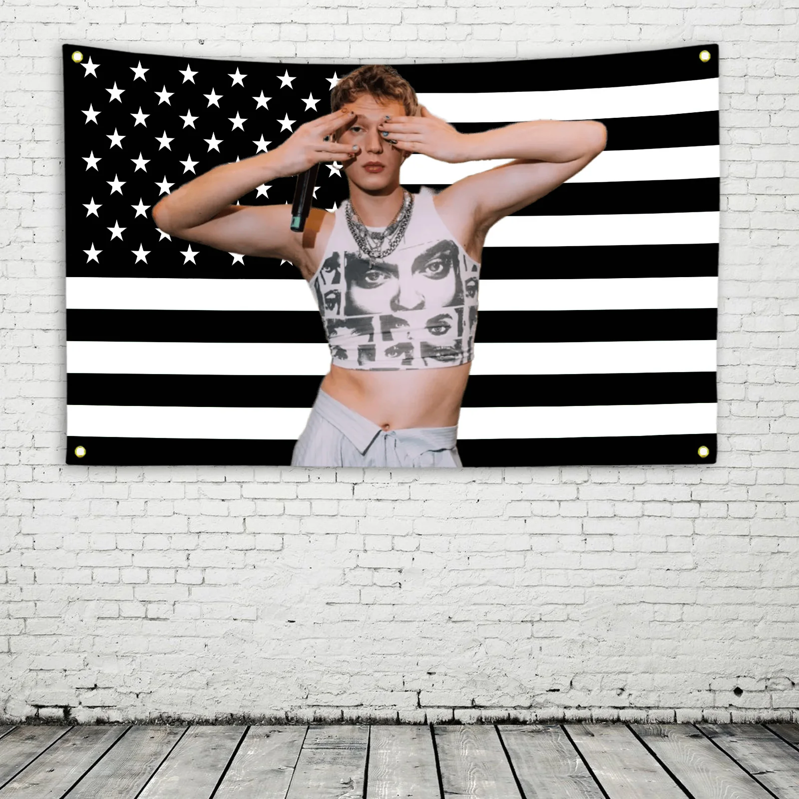 Jann American Flag Custom Flags for Bedrooms Decorative Home Objects Advertising Outdoor Decors Decoration Garage Barber Shop