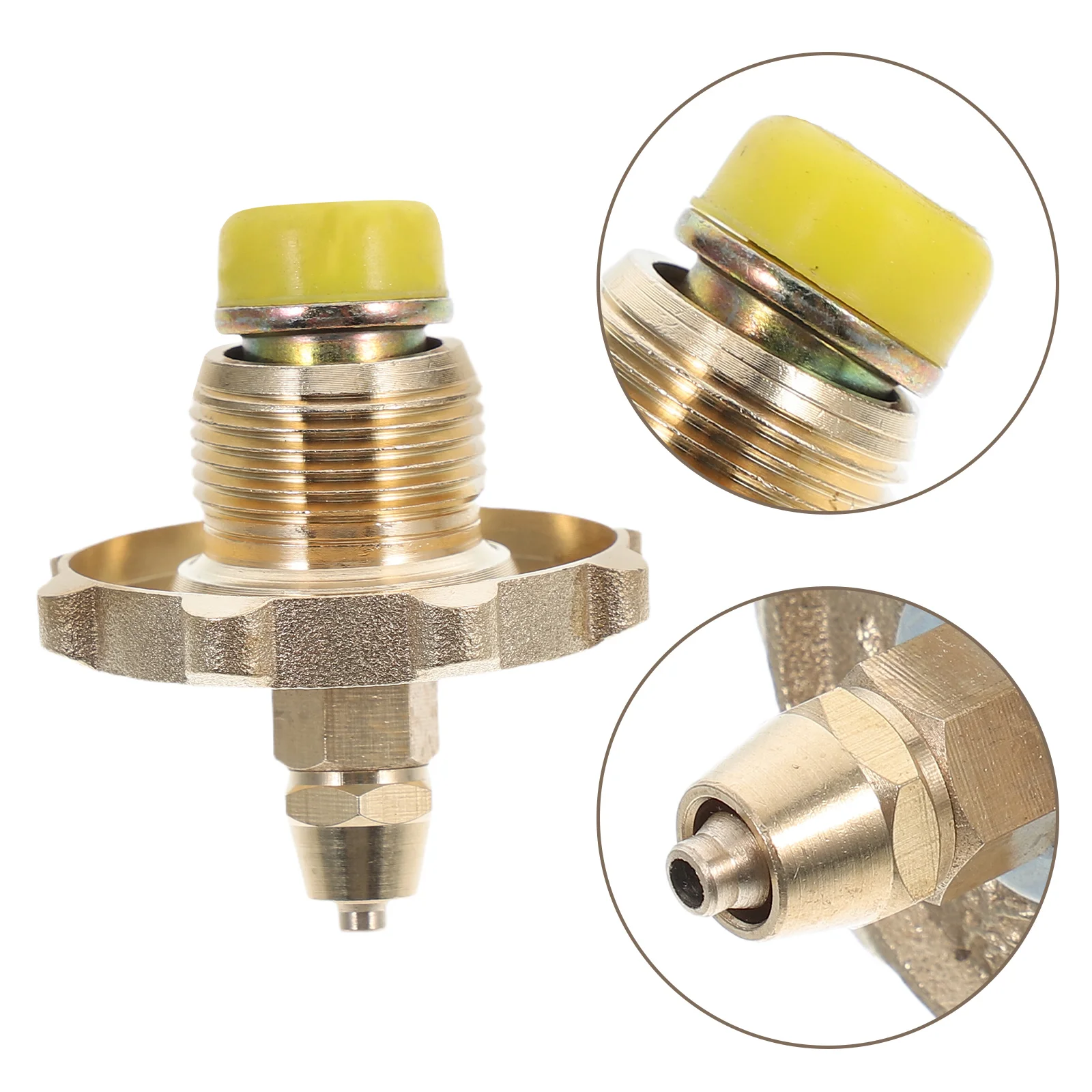 

Gas Adapter Stove Canister Converter Valve Cooking Supply Substitute Replacement Connector Golden