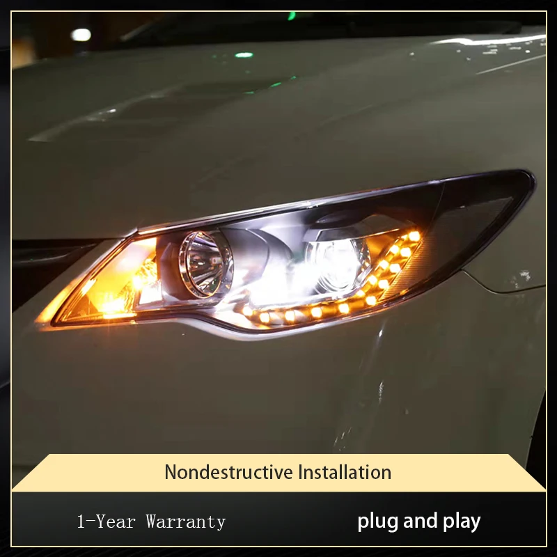 Car Styling For Honda Civic FD2 Ciimo 2012-2015 Front Lamp DRL Headlight Turn Signal Highlight LED Bulbs Projector Lens Auto