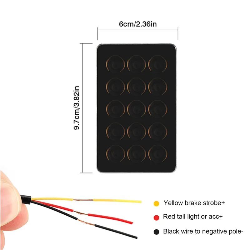 Car LED 3rd Brake Light 12V 15LED F1 Style Universal For Car Motorcycle Rear Tail Lights Auto Warning  Signal Stop Safety Lamps