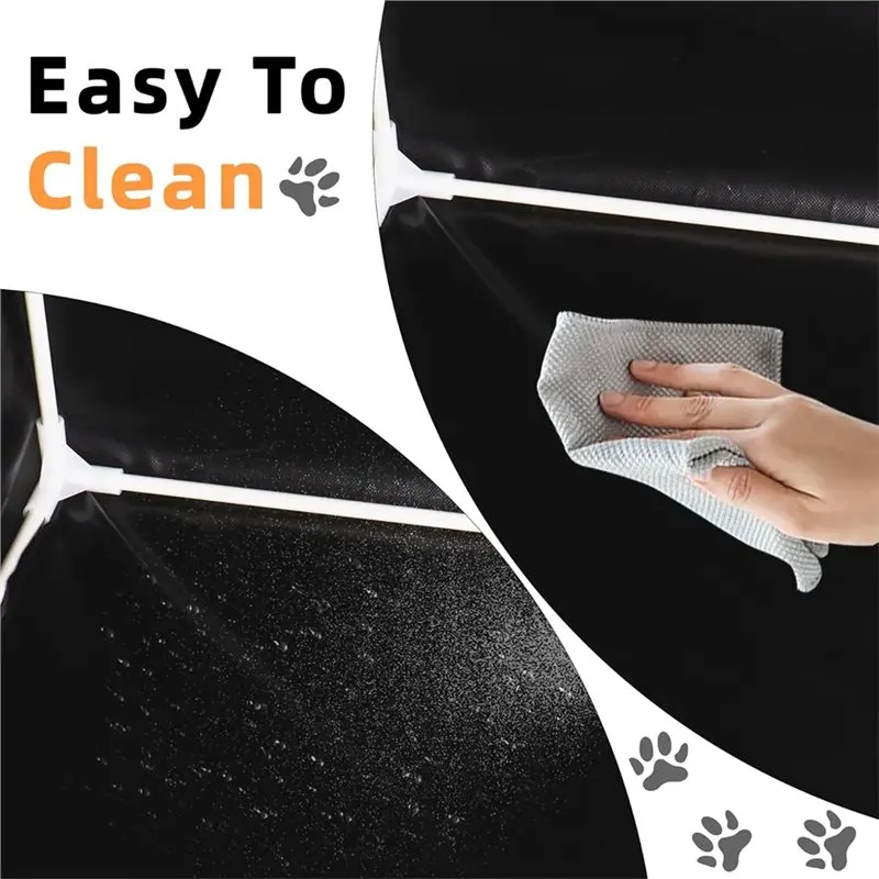 FTGT NEW Dog Pee Pad Holder with High Walls - 35in X 29in X 17.3in No-Splash Indoor Potty Tray, Foldable Dog Litter Box for Dogs