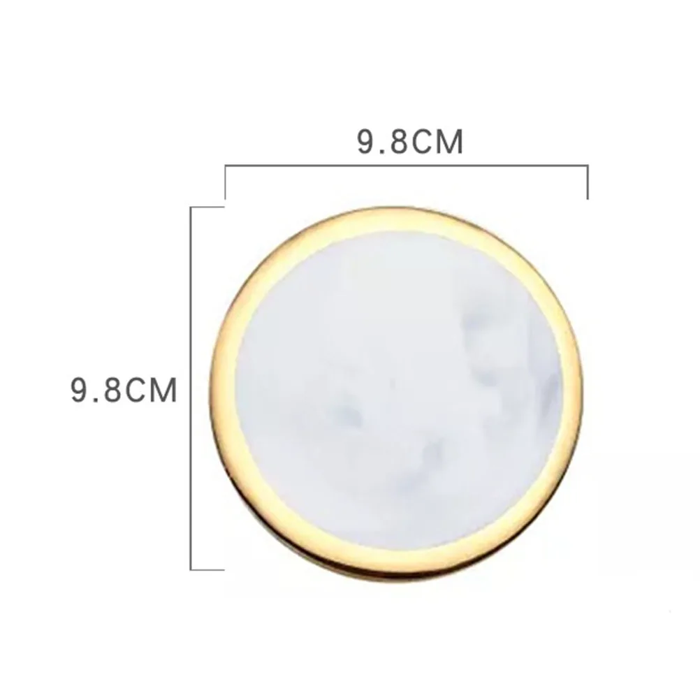 

Non-Slip Round Ceramic Coasters Marbled Pattern Heat Resistant Absorbent Cup Mat Creative Coasters for Coffee Tea Home Bar Use