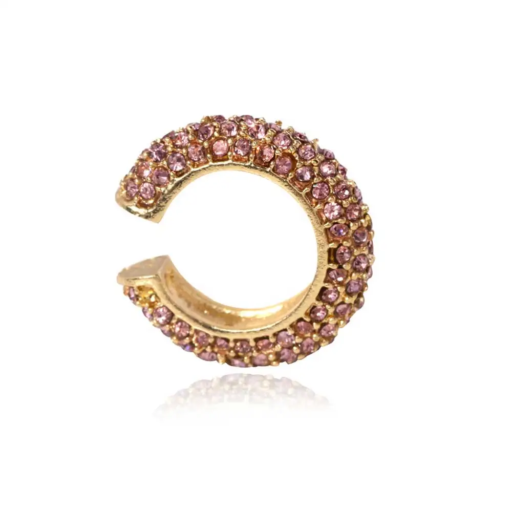 

Drill Ear Clips Rhinestone Crawler Earrings for Women Large Earings Fashion Crystal