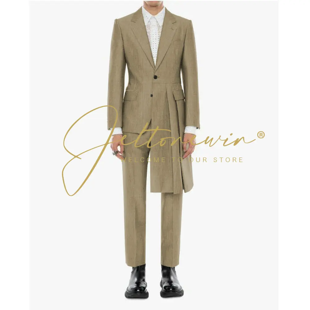 

2024 Casual Design Costume Homme Men Suits Groom Tuxedos Groomsmen Wedding Terno Masculino Slim 2 Pieces (Jacket+Pants)