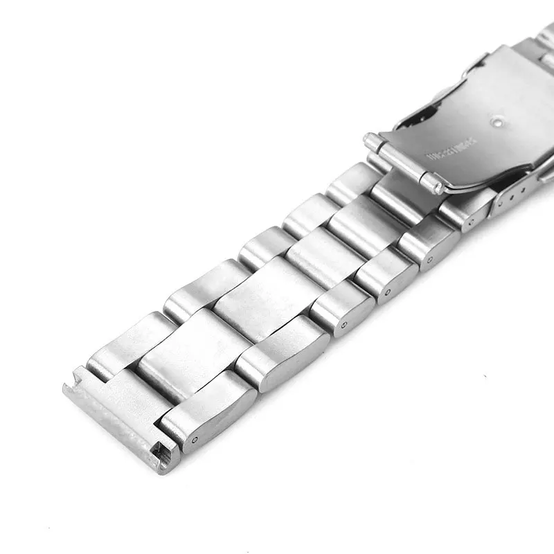 22mm 24mm 26mm Watch Band Solid Stainless Steel Thicken Straps Safety Folding Buckle Wristband High Quality Belt Accessories